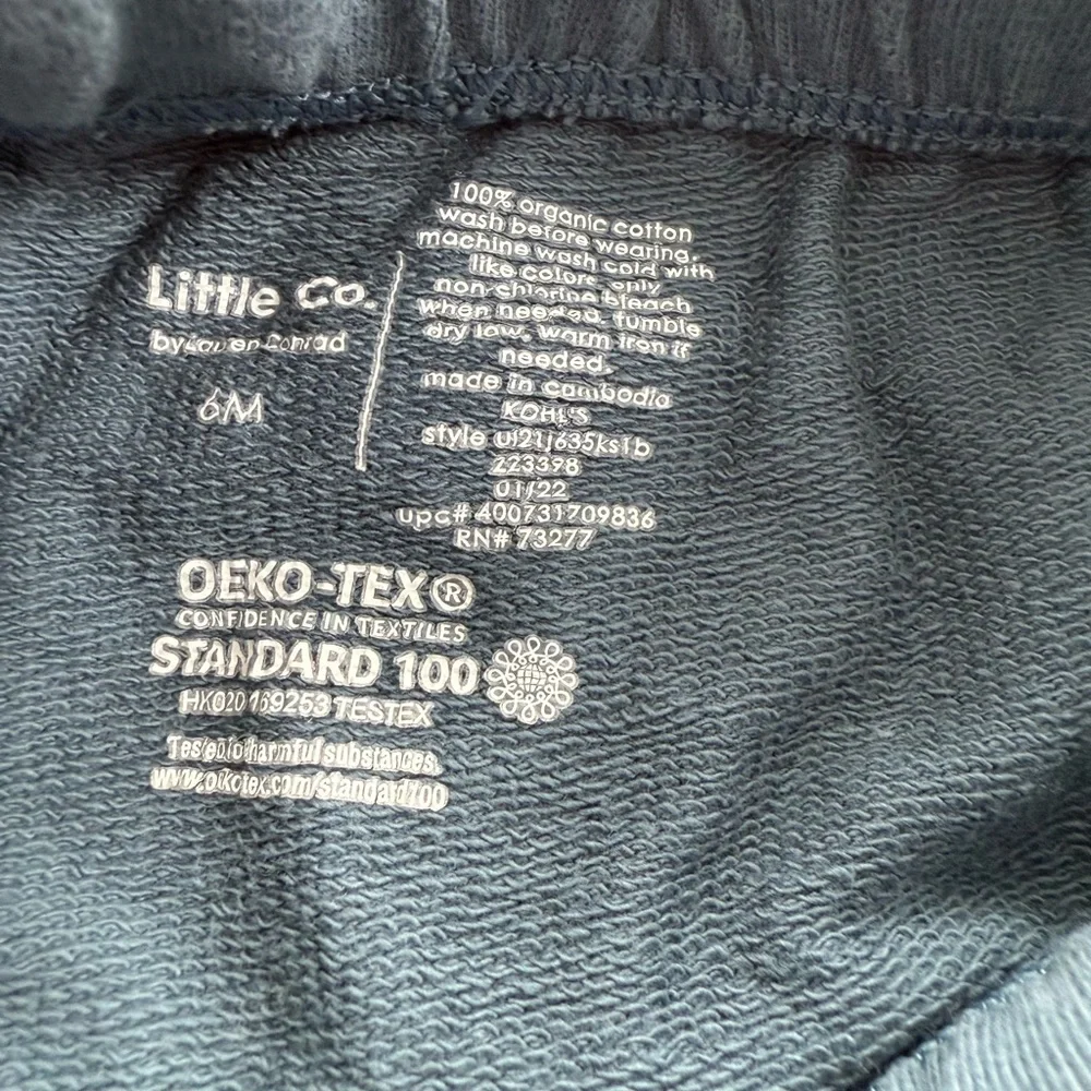 Set of Two 6M Little Co Baby Shorts in Blue and Gray - Picture 4 of 4